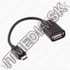 Olcsó USB OTG HOST Cable (USB-Af/microUSB-Bm) 15cm V3 !Info *Black* (IT10745)